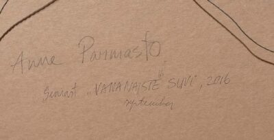 parmasto, anne (s. 1952). vananaiste suvi. september (2016)