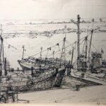 priidu aavik (1905 – 1991). prangli saare sadamas. (1980)