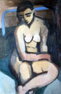 valdur ohakas (1925 1998). naisakt voodil (1950. aastad)