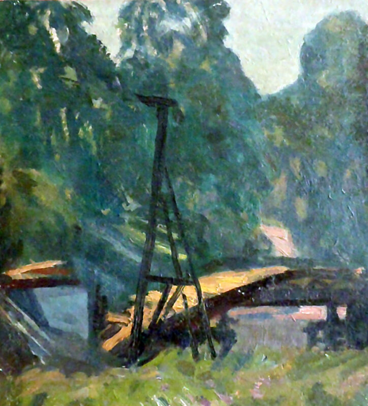 valdur ohakas (1925 1998). maastik sillaga (1961)