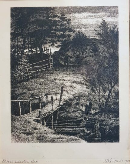 maks roosma (1909 – 1971). Õhtune maastik. (1958)